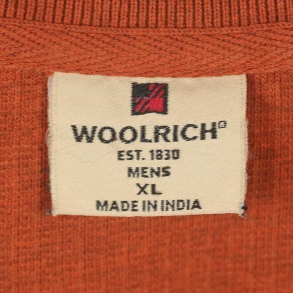 Woolrich Men's XL Orange Crewneck Ribbed Long Sleeve Knit Sweater - Picture 5 of 7